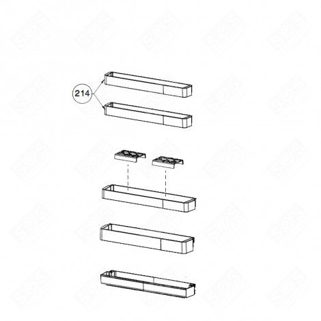 BALCONNET DE PORTE REPÈRE 214 FRIGORIFERO, CONGELATORE - 5734680200