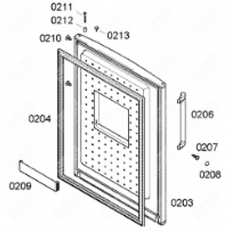 PORTA DEL CONGELATORE (NUMERO DI RIFERIMENTO 0203) FRIGORIFERO, CONGELATORE - 00680128