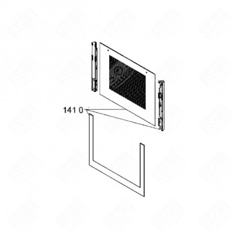 VETRO ESTERNO DELLO SPORTELLO N. DI RIF. 1410 ORIGINALE FORNI, FORNELLI ELETTRICI E A GAS - 481010782221, C00447135