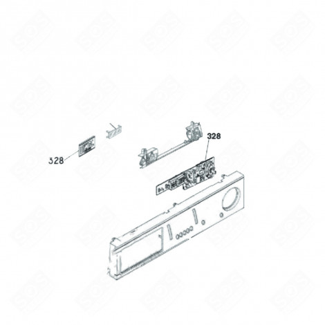 SCHEDA ELETTRONICA, MODULO DI COMANDO (RIFERIMENTO 328) LAVATRICE - AS0040561