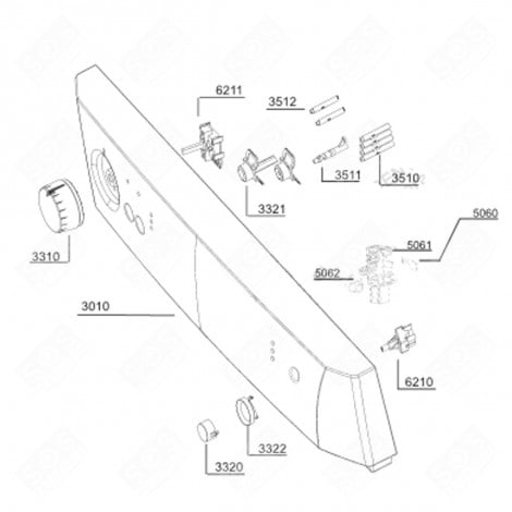PANNELLO DI CONTROLLO ORIGINALE LAVASTOVIGLIE - 1714061300