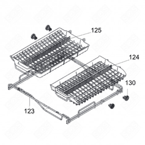 RUOTE DEL CESTELLO SUPERIORE (CODICE 130) LAVASTOVIGLIE - AS0009842