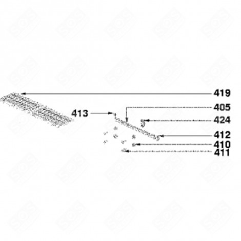 RUOTA DESTRA SUPERIORE (CODICE 424) LAVASTOVIGLIE - 32X1382