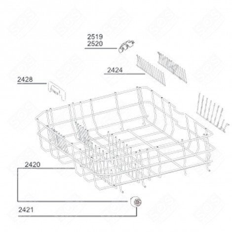 CESTELLO INFERIORE GRANDE (CODICE 2420) LAVASTOVIGLIE - 1759002619