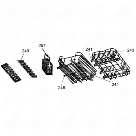 CESTELLO INFERIORE (CODICE 243) LAVASTOVIGLIE - 49029004