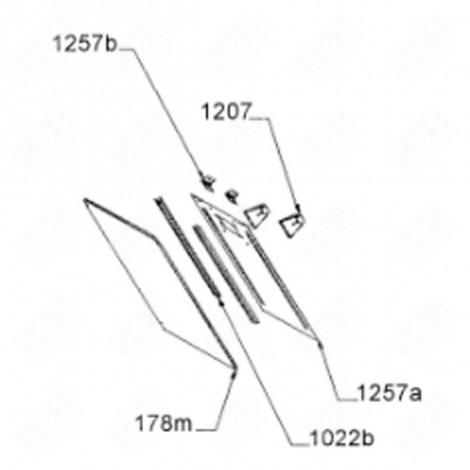 VETRO SUPERIORE (SEGNO N°178M) CAPPA ASPIRANTE - 49040421 