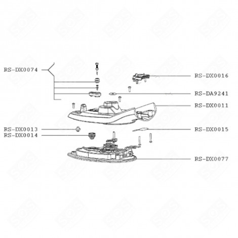 SUOLA CON TERMOSTATO (RIFERIMENTO RS-DX0077) FERRO DA STIRO, FERRO A VAPORE - RS-DX0077