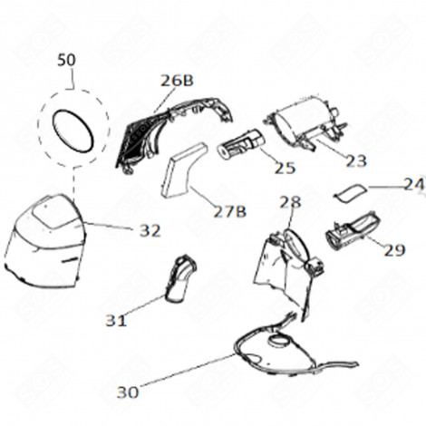 CONO CICLONICO ORIGINALE (CODICE 25) ASPIRAPOLVERE - 140134281025, 140134281041