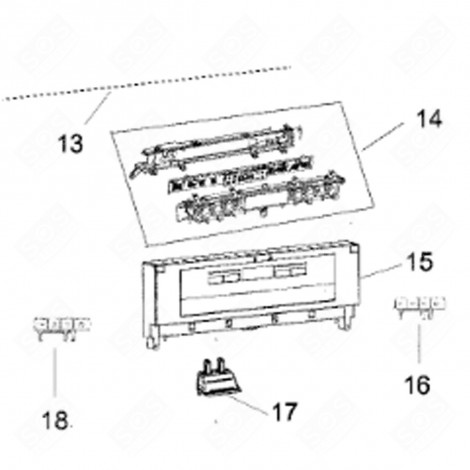 QUADRO DI CONTROLLO ORIGINALE (CODICE 15) LAVASTOVIGLIE - C00503841, 488000503841