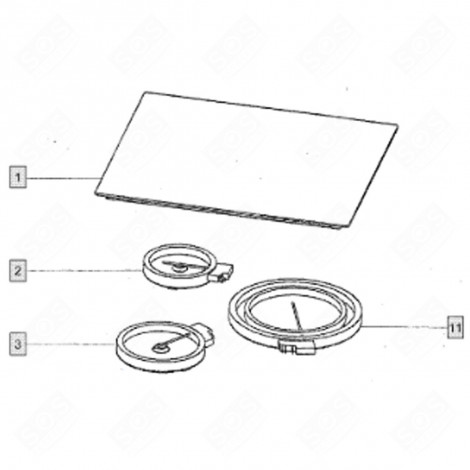 RESISTENZA DI 2200W PER PIANO COTTURA PIANO COTTURA - 0A100340