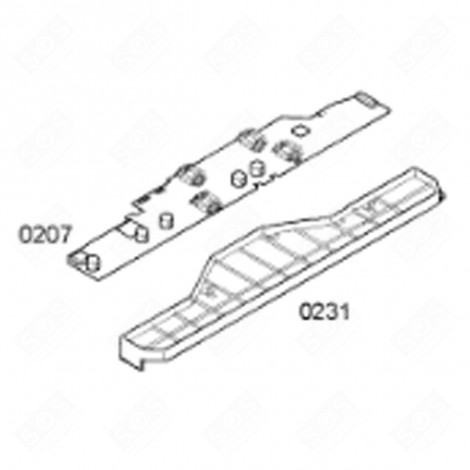 MODULO DI CONTROLLO ORIGINALE (CODICE 0207) PIANO COTTURA - 00672274