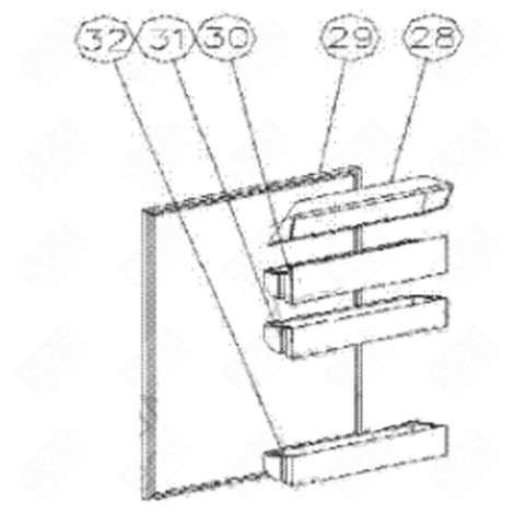 BALCONCINO / MENSOLA (CODICE 31) FRIGORIFERO, CONGELATORE - 138J75