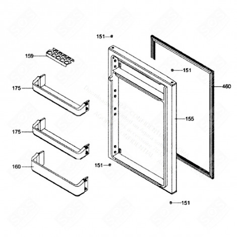 BALCONCINO / MENSOLA PER BOTTIGLIE (CODICE 160) ORIGINALE FRIGORIFERO, CONGELATORE - C00534063