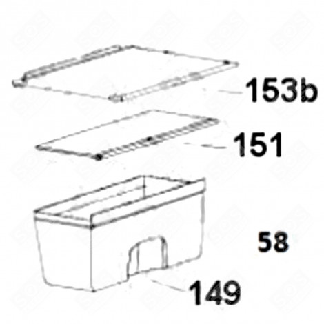 VETRO (CODICE 151) FRIGORIFERO, CONGELATORE - 49045712