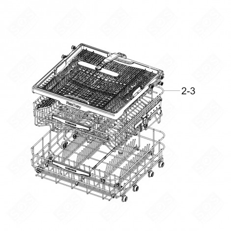 CESTELLO SUPERIORE (RIFERIMENTO 2-3) ORIGINALE LAVASTOVIGLIE - DD97-00253A