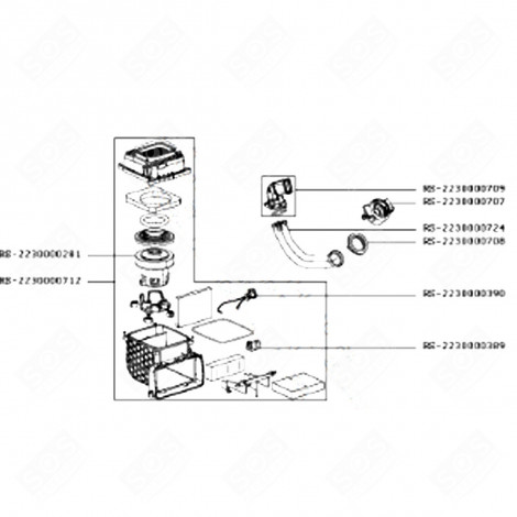 BLOCCO MOTORE COMPLETO (RIFERIMENTO RS-2230000712) ASPIRAPOLVERE - RS-2230000712