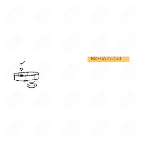 COPERTURA DEL SELETTORE DEL MACININO MACCHINA DA CAFFÃ, CAFFETTIERA - MS-0A21258