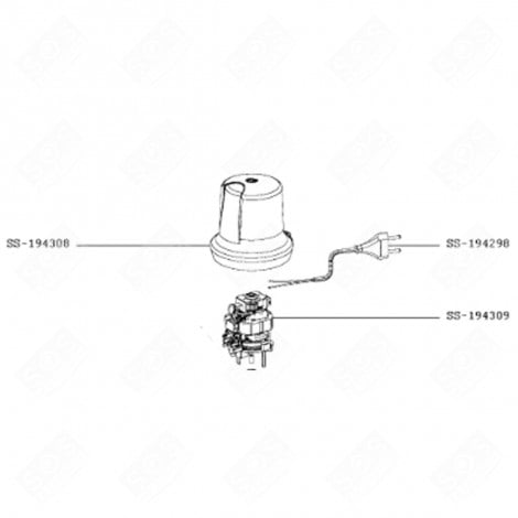 MOTORE E SCHEDA ELETTRONICA (RIFERIMENTO SS-194309) ROBOT DA CUCINA E CUOCITUTTO - SS-194309