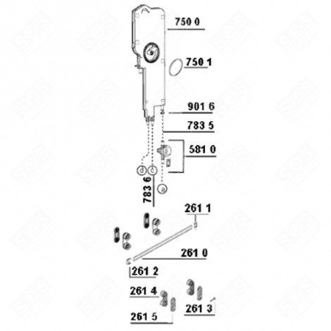 BINARIO ORIGINALE LAVASTOVIGLIE - 482000001584, 481246238075