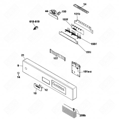 MODULO PROGRAMMATO (CODICE 151 A-Z) LAVASTOVIGLIE - 49028885