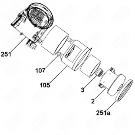 AMMORTIZZATORE MOTORE (CODICE 3) ASPIRAPOLVERE - 48002151 