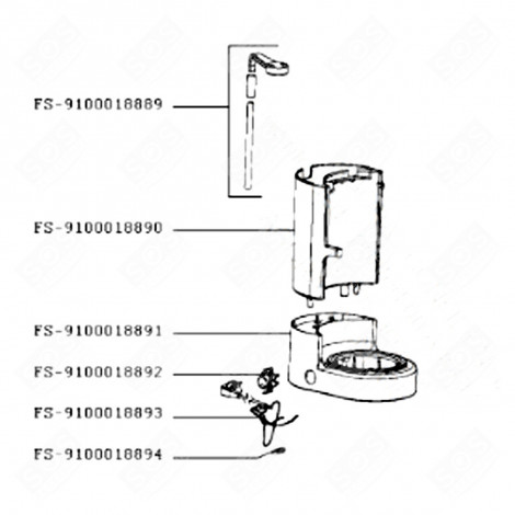 SERBATOIO D'ACQUA (CODICE FS-9100018890) ROBOT DA CUCINA E CUOCITUTTO - FS-9100018890