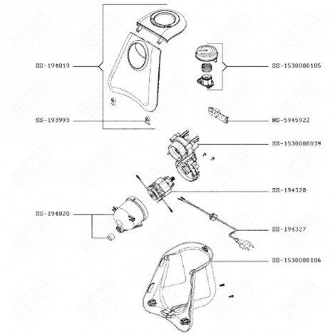 PULSANTE + MOLLA ROBOT DA CUCINA E CUOCITUTTO - SS-1530000105