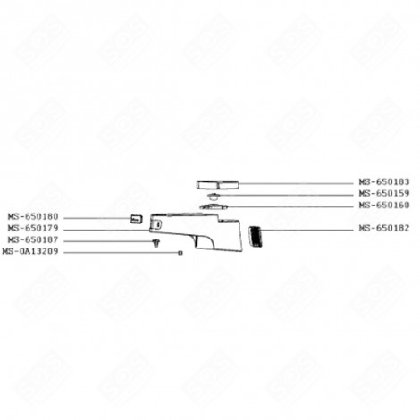 ALBERO DI TRASMISSIONE (CODICE MS-650159) ROBOT DA CUCINA E CUOCITUTTO - MS-650159, MS-650810