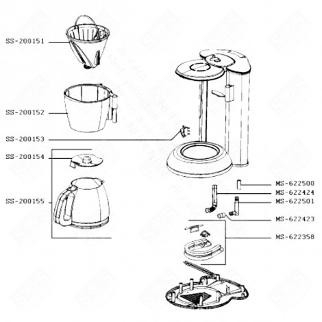 SUPPORTO PER FILTRO (CODICE SS-200152) MACCHINA DA CAFFÃ, CAFFETTIERA - SS-200152