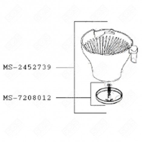 PORTA FILTRO (CODICE DI RIFERIMENTO MS-2452739) MACCHINA DA CAFFÃ, CAFFETTIERA - MS-2452739