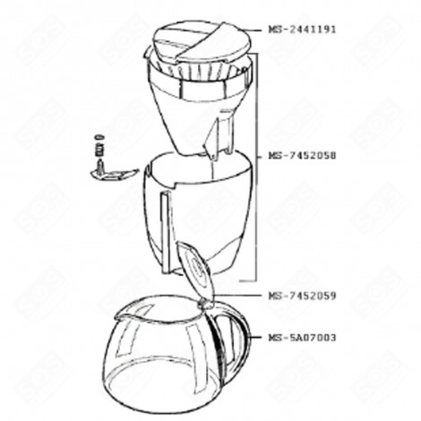 PORTAFILTRO (CODICE MS-7452058) MACCHINA DA CAFFÃ, CAFFETTIERA - MS-7452058