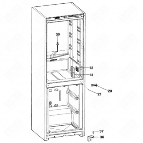 VITE TAPPO INOX (SEGNO 12) FRIGORIFERO, CONGELATORE - C00172951