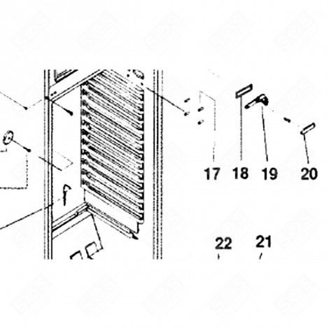 CERNIERA CENTRALE (CODICE 19) FRIGORIFERO, CONGELATORE - C00075107