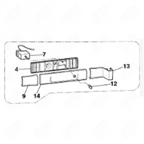 COPERCHIO A CERNIERA BIANCO (CODICE 13) FRIGORIFERO, CONGELATORE - C00075169