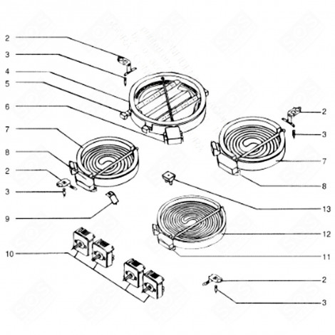 SUPPORTO RESIDUO (RIFERIMENTO 2) PIANO COTTURA - C00125230