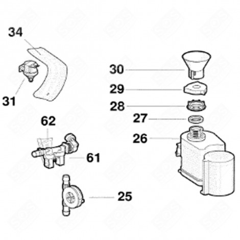 PROTEZIONE ELETTROVALVOLA (CODICE 34) LAVASTOVIGLIE - C00094160