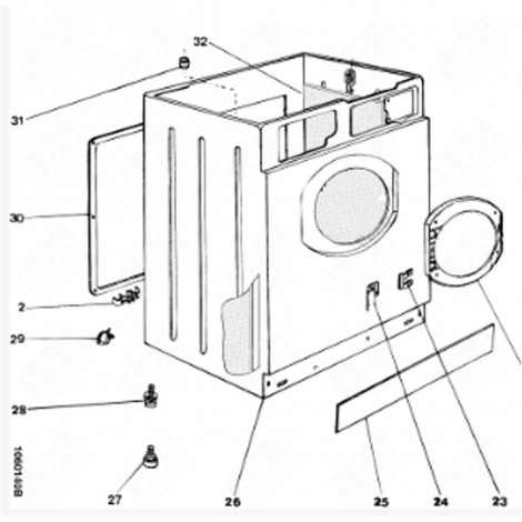 VITE T 1/2 T M4X8 (CODICE 24) LAVATRICE - C00019845