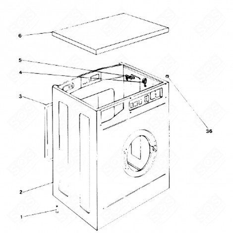 SUPPORTO TUBO (RIFERIMENTO 4) LAVATRICE - C00024552