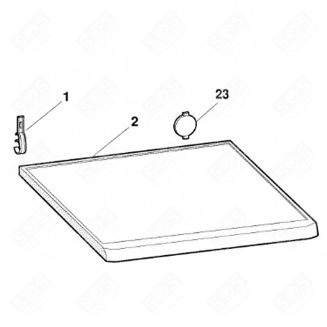 SUPPORTO TUBO DI SCARICO (RIFERIMENTO 1) LAVATRICE - C00019685