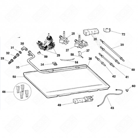 FASCETTA DEL RUBINETTO (CODICE 37) FORNI, FORNELLI ELETTRICI E A GAS - C00111238