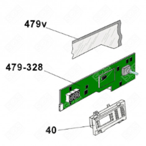 SCHEDA ELETTRONICA, MODULO DI CONTROLLO (RIFERIMENTO 479-328) LAVATRICE - 49038315