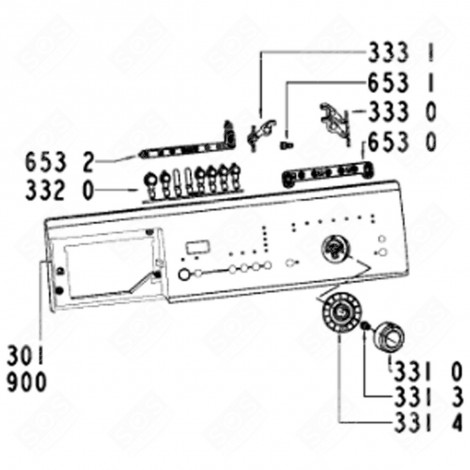 PULSANTE (CODICE 332 0) ORIGINALE LAVATRICE - 481213448395