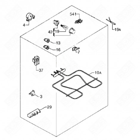 VETRO INTERNO DELLA PORTA (RIFERIMENTO 3) FORNI, FORNELLI ELETTRICI E A GAS - 3578492039