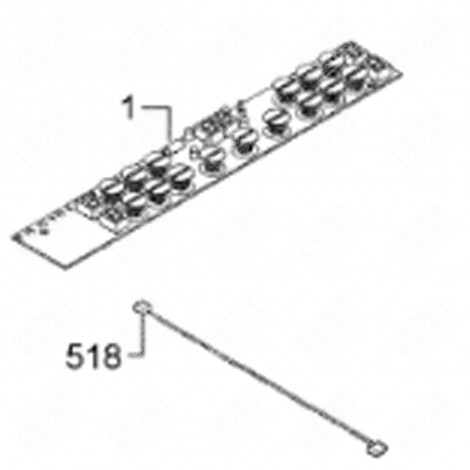 CABLAGGIO MODULO ELETTRONICO 500M (CODICE 518) FORNI, FORNELLI ELETTRICI E A GAS - 3872025014