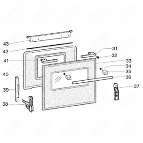 CHIAVETTA MANIGLIA (CODICE 35) FORNI, FORNELLI ELETTRICI E A GAS - C00094479