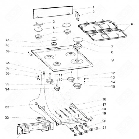 VITE M4 X 17,2 (CODICE 19) FORNI, FORNELLI ELETTRICI E A GAS - C00031027