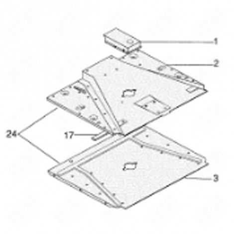 GUARNIZIONE VENTILATORE TANGENZIALE (CODICE 17) ORIGINALE FORNI, FORNELLI ELETTRICI E A GAS - C00138844, 482000090901