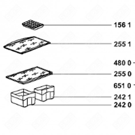 MENSOLA, SCAFFALE CONTENITORE VERDURE (CODICE 255 0) FRIGORIFERO, CONGELATORE - 481245088312