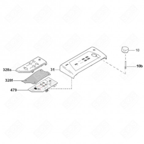 SCATOLA MODULO (328A) LAVATRICE - 46005324, 46004910