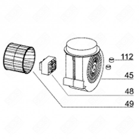 TURBINA (RIFERIMENTO 49) CAPPA ASPIRANTE - 74X3801